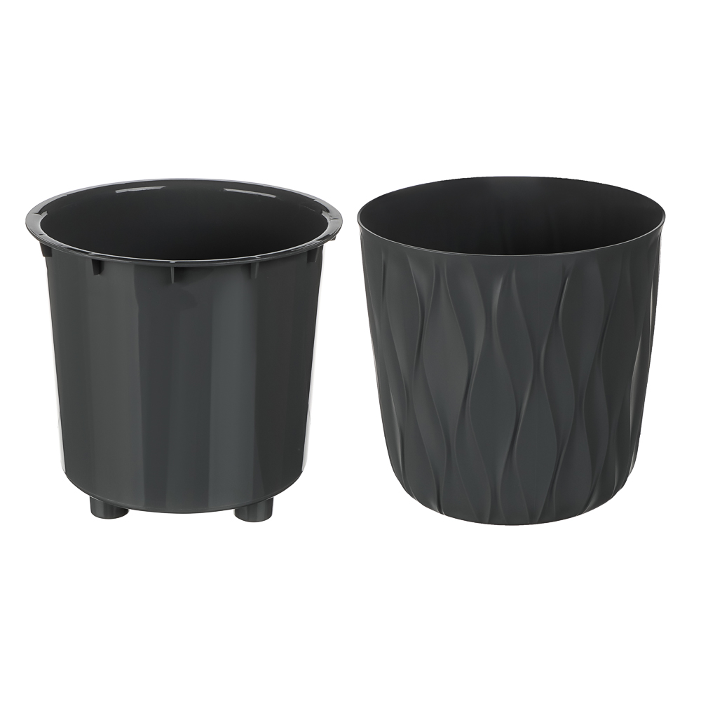 Горшок для цветов с дренажной вставкой Desert 2,3л, d157мм, h152мм, микс цветов - #3