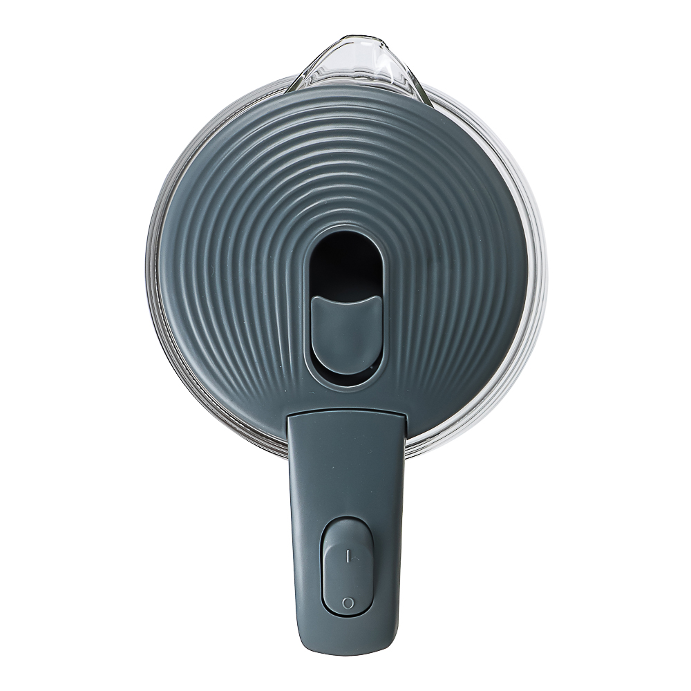 LEBEN Чайник электрический 1,8л стекло, серый, рифленое стекло - #12