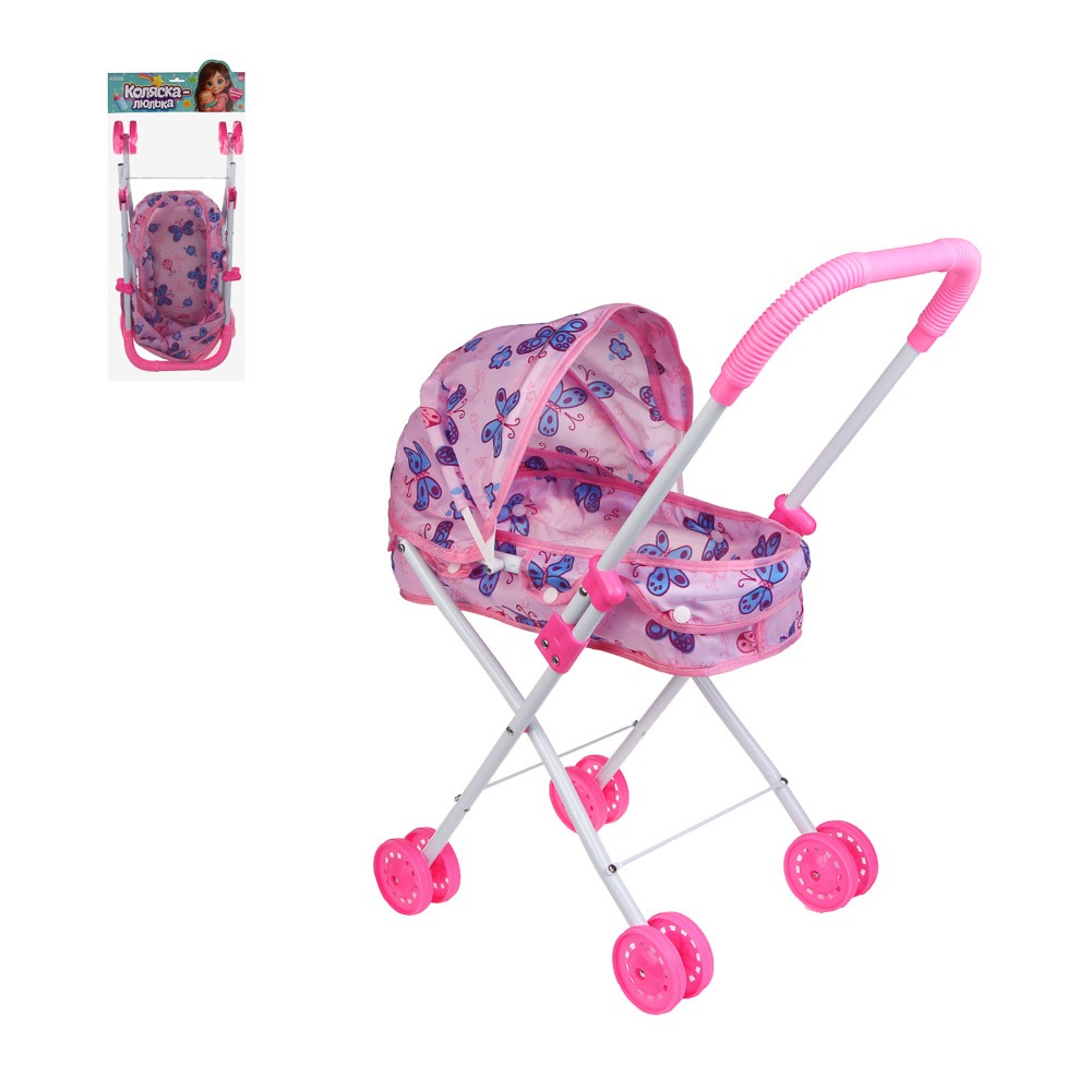ИГРОЛЕНД Коляска люлька складная, ABS, сталь, полиэстер, 28х54х48см - #1