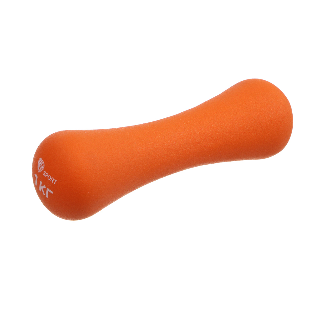 Гантель в форме кости 1кг (+- 100 гр) тм BY SPORT, металл, неопреновое покрытие - #1