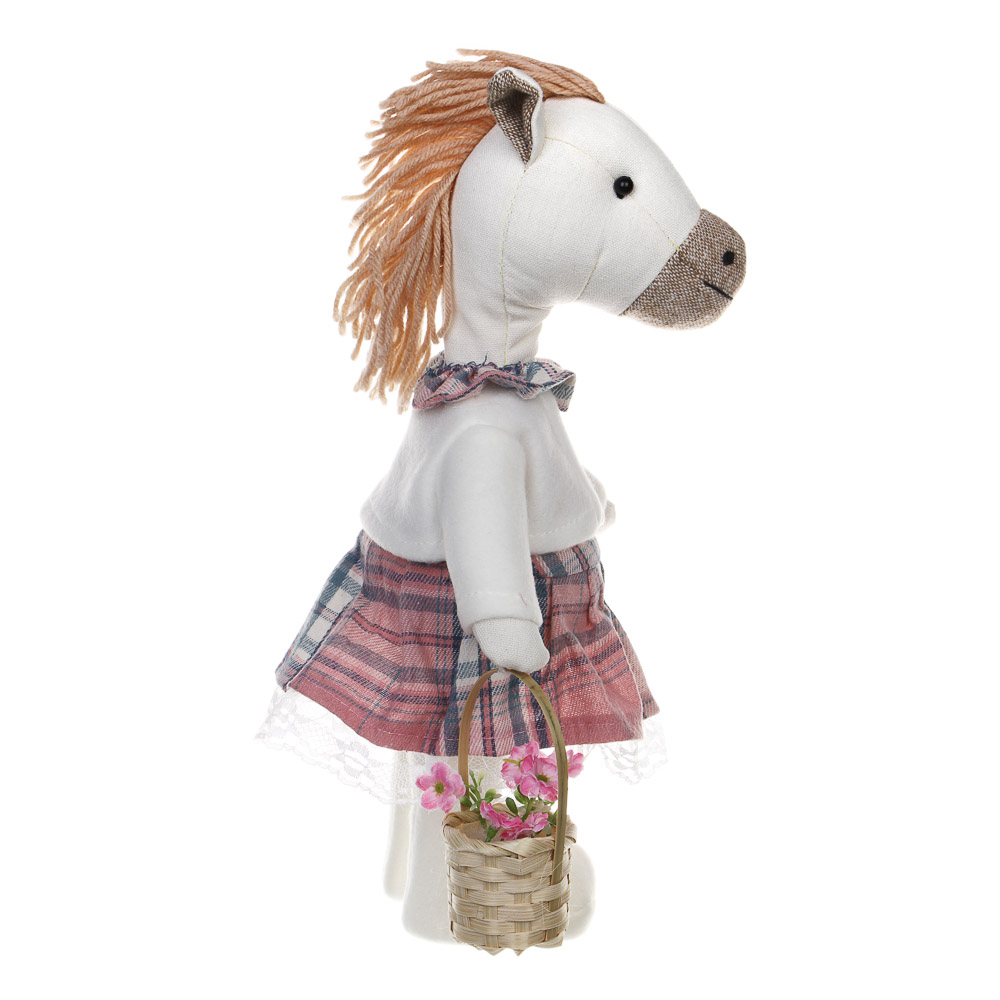 СНОУ БУМ Сувенир Лошадка в платье 13x12x30 см, полиэстер, 26-741 - #3