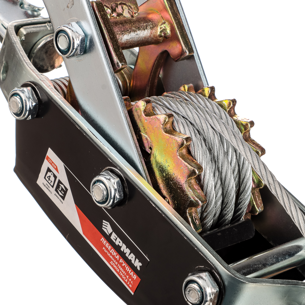 ЕРМАК Лебедка ручная рычажная TR8041-4 4т, длина троса 3м - #3