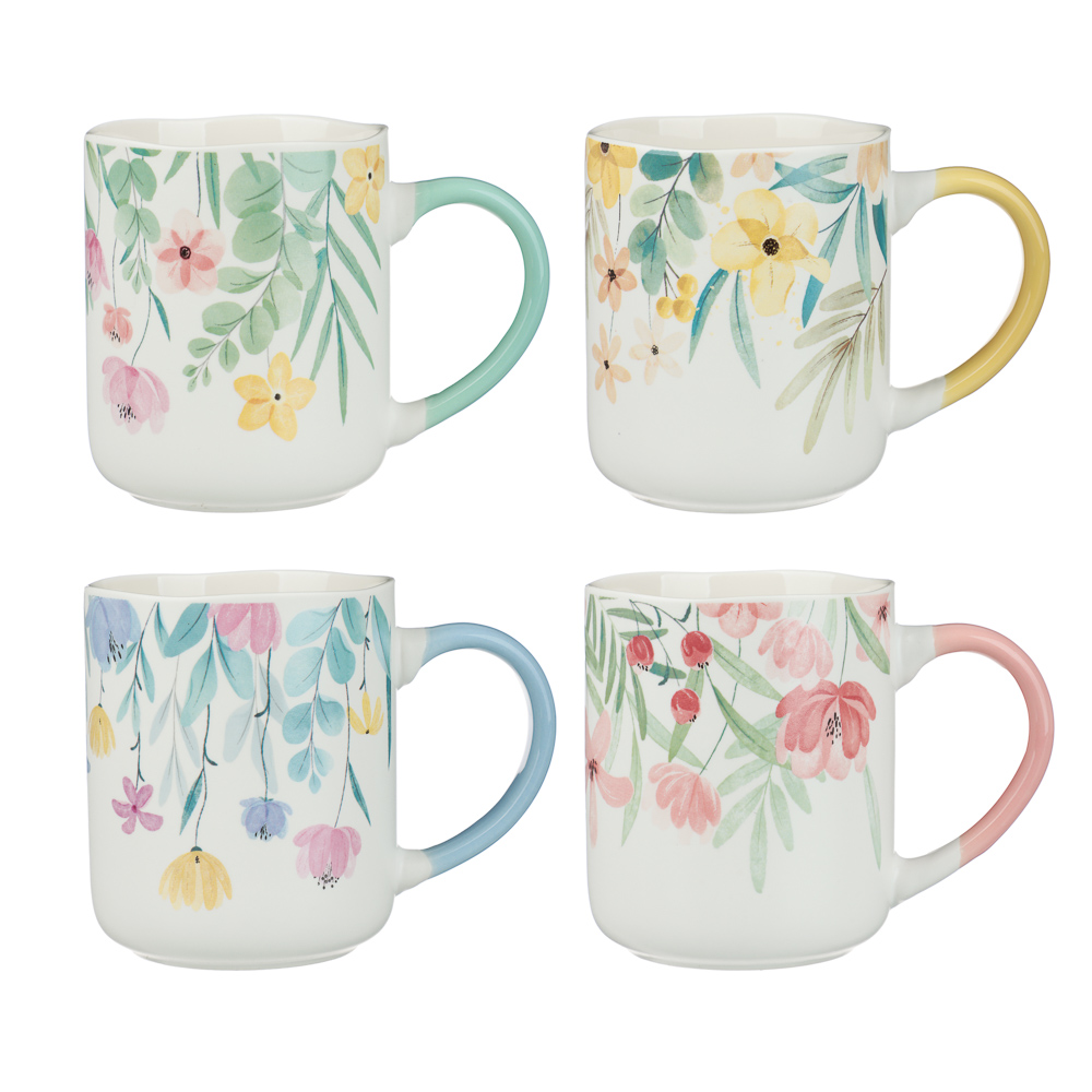 Кружка тм MILLIMI Весна, 380мл, фарфор, 4 дизайна - #1