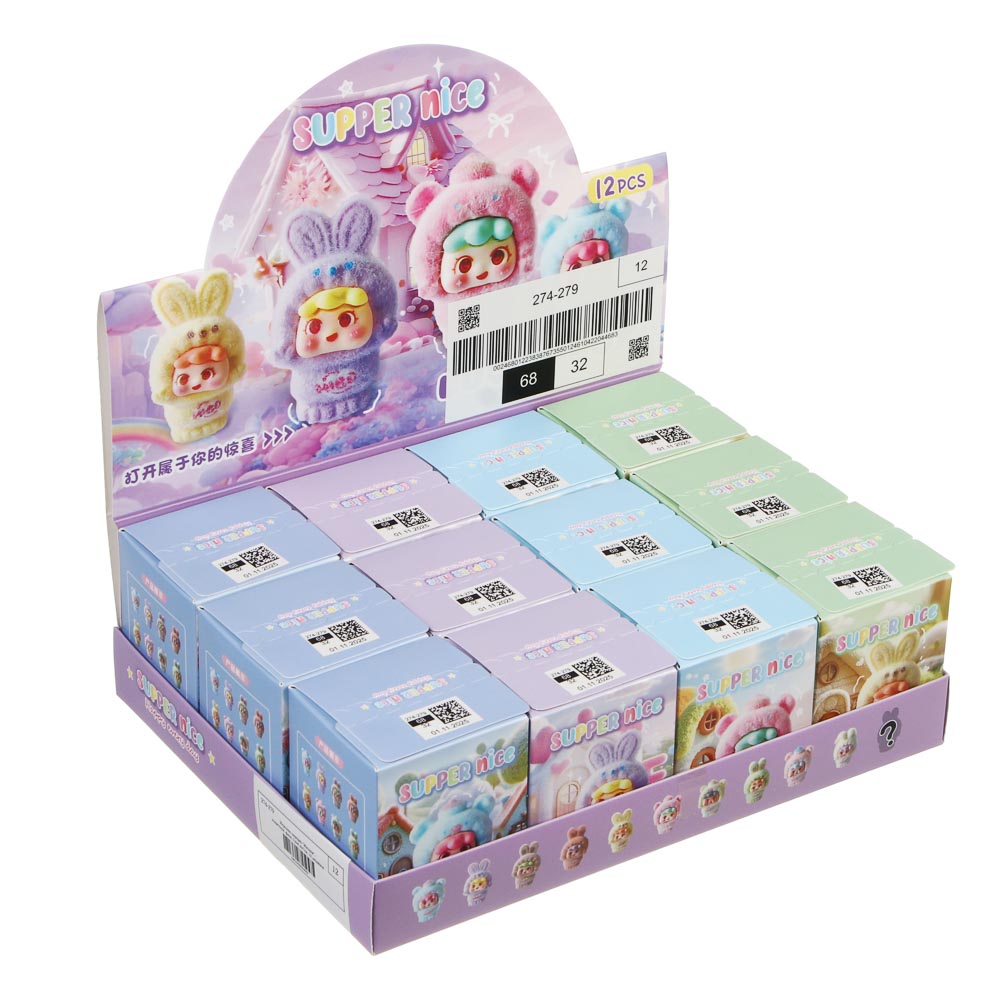 Игрушка сюрприз "Милахи", полистоун, флок, 5,8х5,8х7см, 12 дизайнов - #4