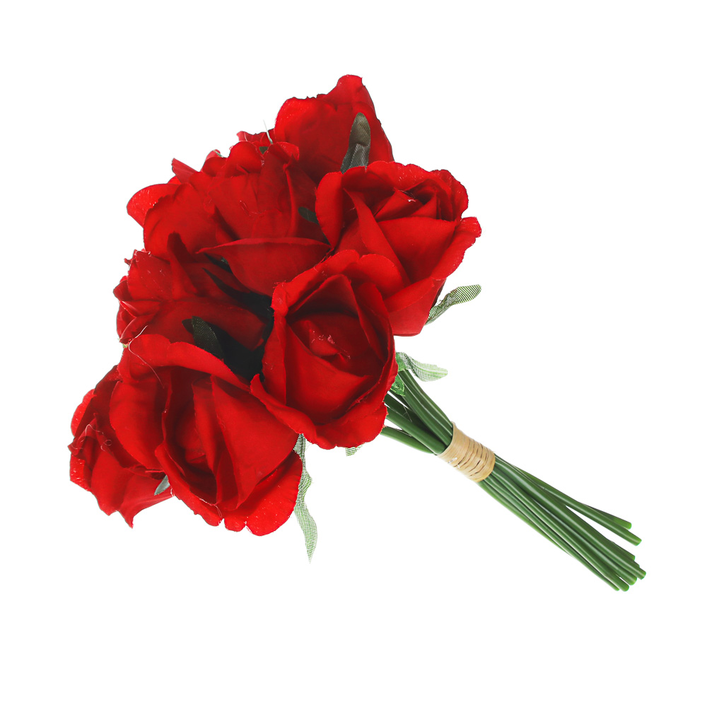 LADECOR Букет роз, 25см, пластик, полиэстер, 11 роз, 6 цветов - #7