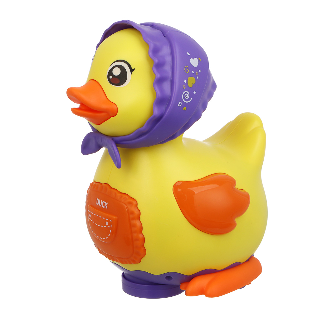 ИГРОЛЕНД Игрушка интерактивная ползунок "Утка-несушка", звук, ABS, 3хААА, 12х12х18,5 см - #5