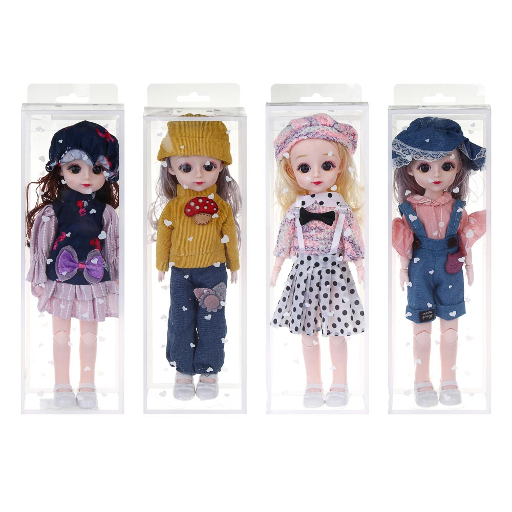 ИГРОЛЕНД Кукла шарнирная, 30 см, в ПВХ боксе, PVC, PP, 6,5х10х30 см,  4 дизайна - #3