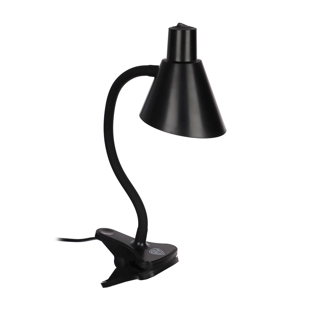 BY Светильник переносной настольный на прищепке, 230В, 5 Вт, 300Лм, металл, пластик, черный - #10