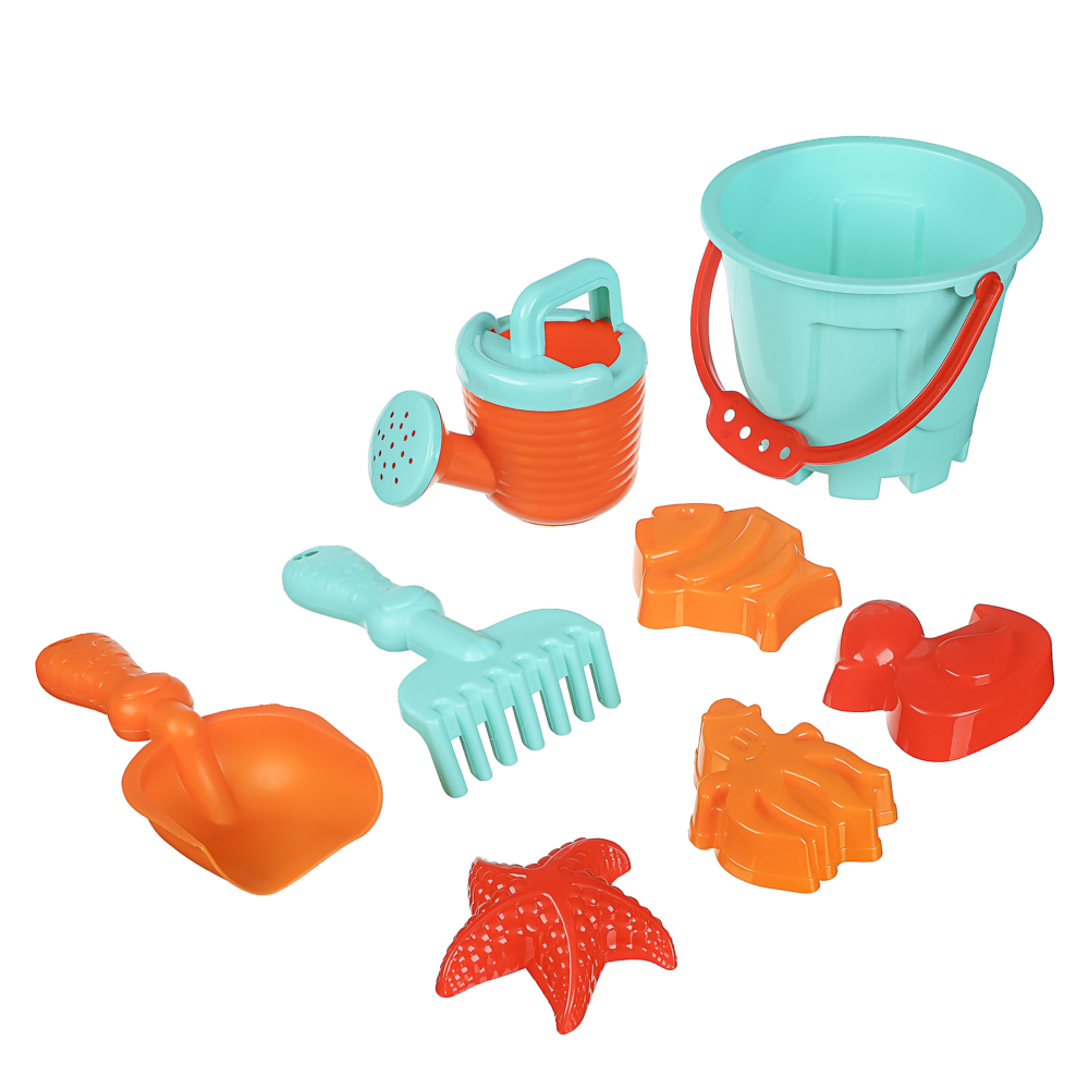 Набор для игры в песке "Башня", ИГРОЛЕНД, 8 предметов, пластик, для детей 3+ - #2