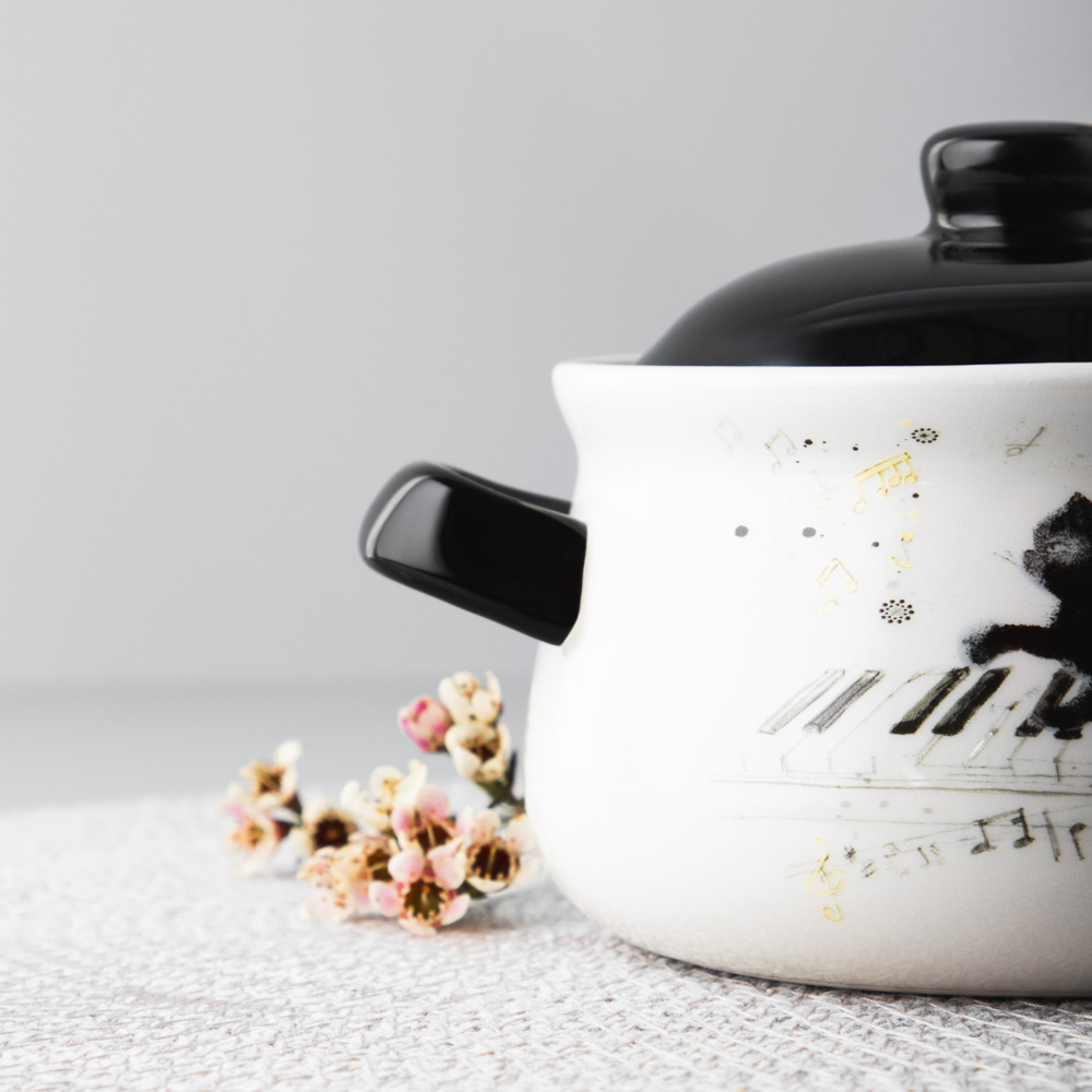 MILLIMI Котейка Горшочек для запекания, 500мл, 17х12х10,5см, керамика - #9