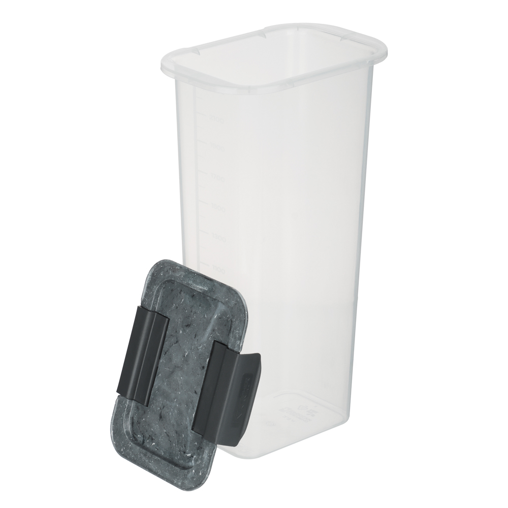 Контейнер герметичный с защелками для сыпучих продуктов 2300мл, пластик - #5