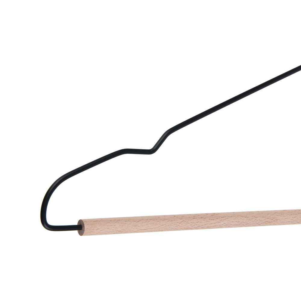 VETTA Вешалка с перекладиной, 41х19.5х0.3 см, металл, дерево, черный глянец - #5