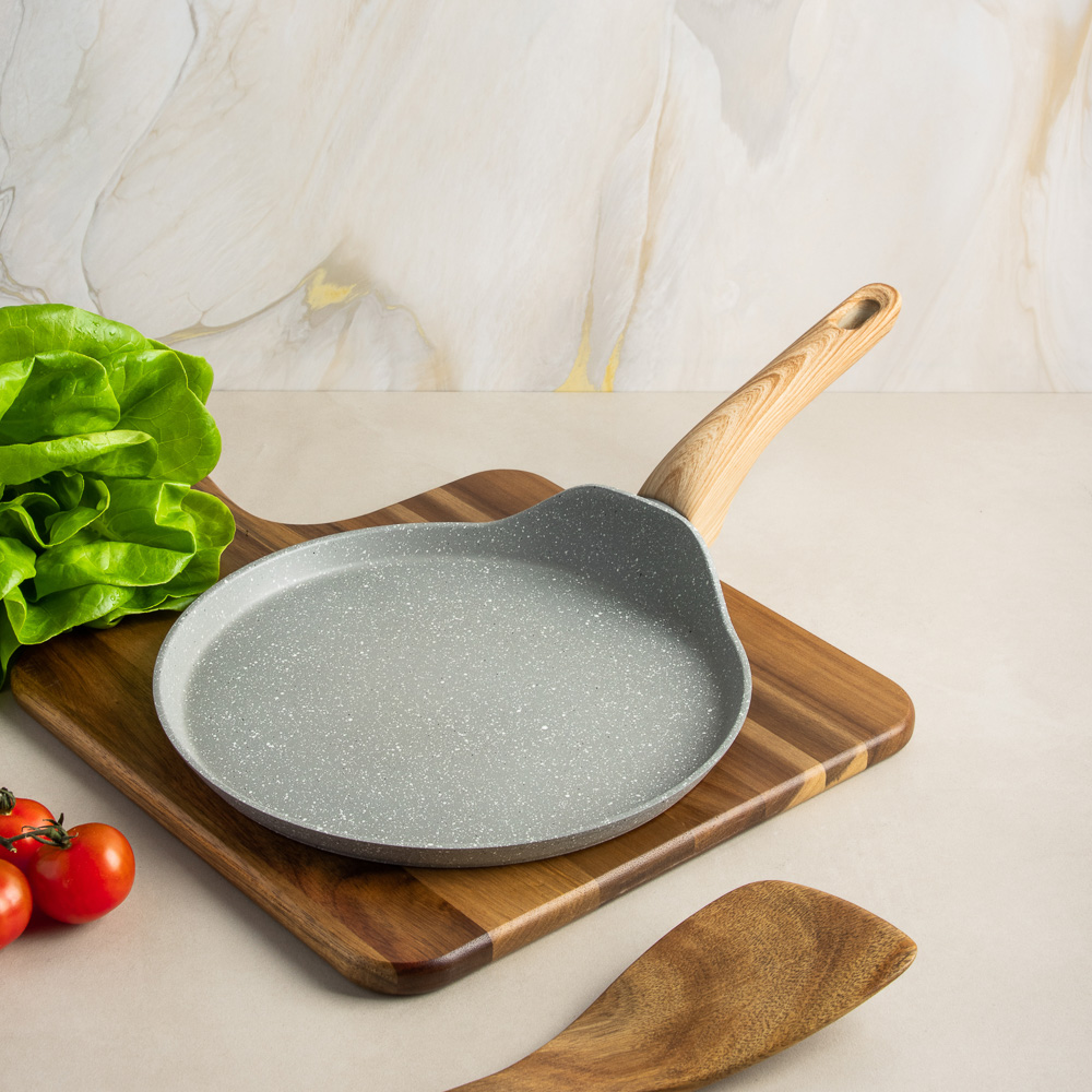 SATOSHI Берг Сковорода литая блинная d24см, антипригарное покрытие Мрамор, индукция - #11