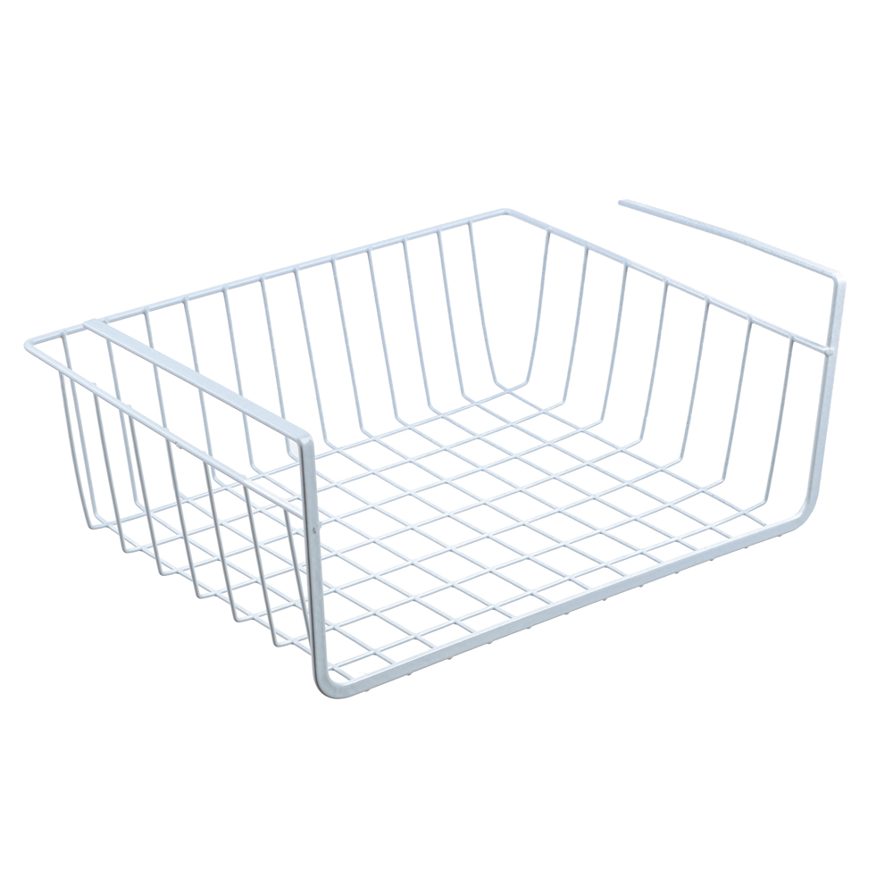 VETTA Корзина подвесная на полку, 35х26х13,5см, металл, белый цвет - #2