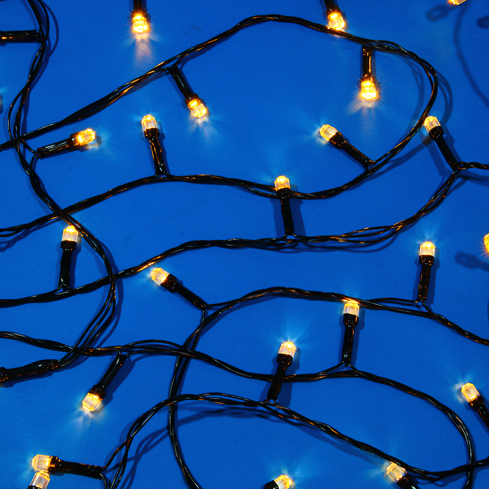 СНОУ БУМ Гирлянда эл. вьюн 30м, 300LED, шампань, 8 режимов, ПВХ черный, 220В - #7