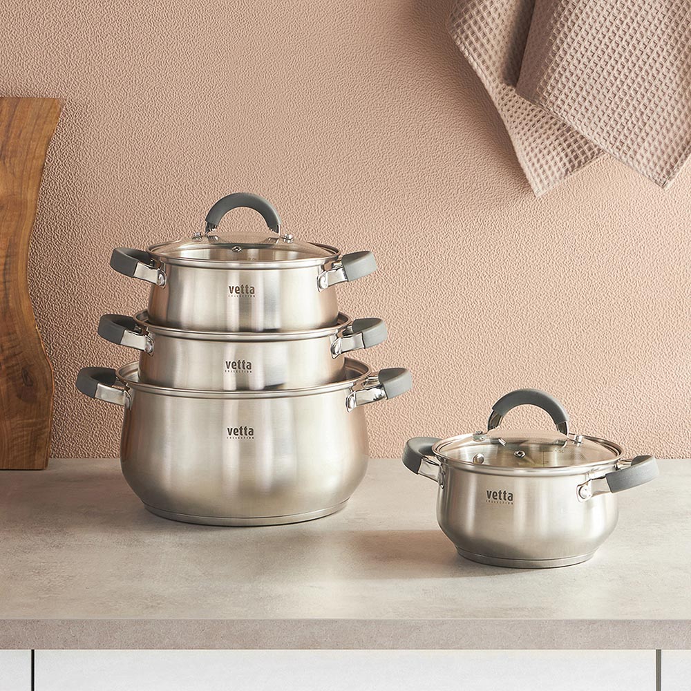 VETTA Вена Кастрюля 18х10,5см. 2,6л. со стекл. крышкой, индукция - #16