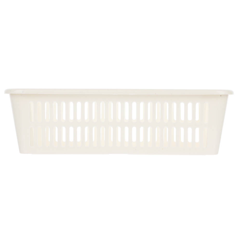 Корзинка универсальная 2л, 250х150х72мм, белый, серый, пластик - #8