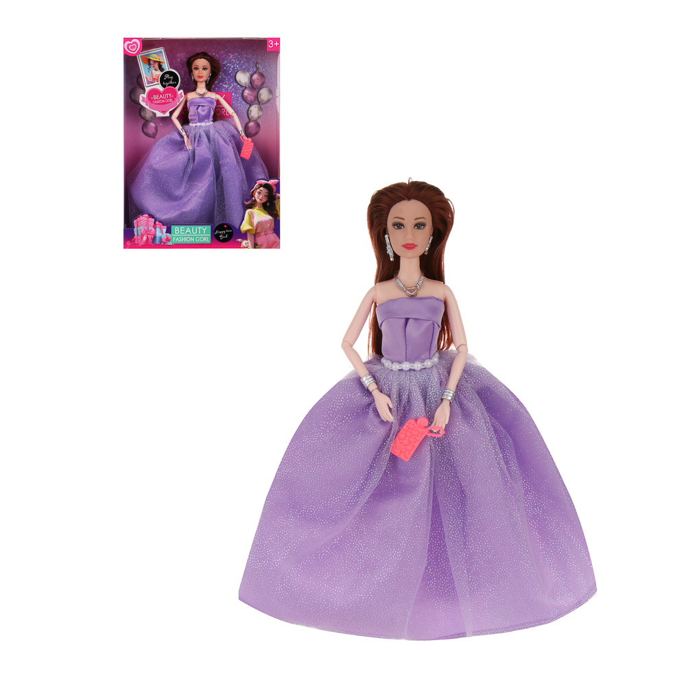 Кукла шарнирная в пышном платье, 29 см, пластик, PVC, тм ИГРОЛЕНД - #1