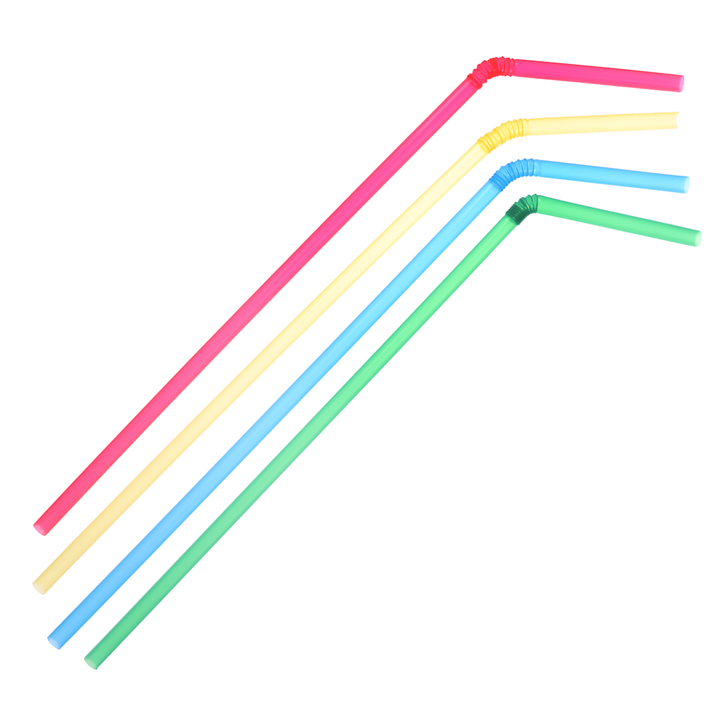 Трубочка для коктейля d=5 мм разноцветные (50 шт./уп.) со сгибом - #2