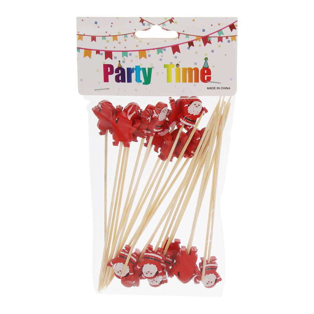 Fntastic Шпажки, 24 шт, 12 см, бамбук, дерево, 3 дизайна - #6