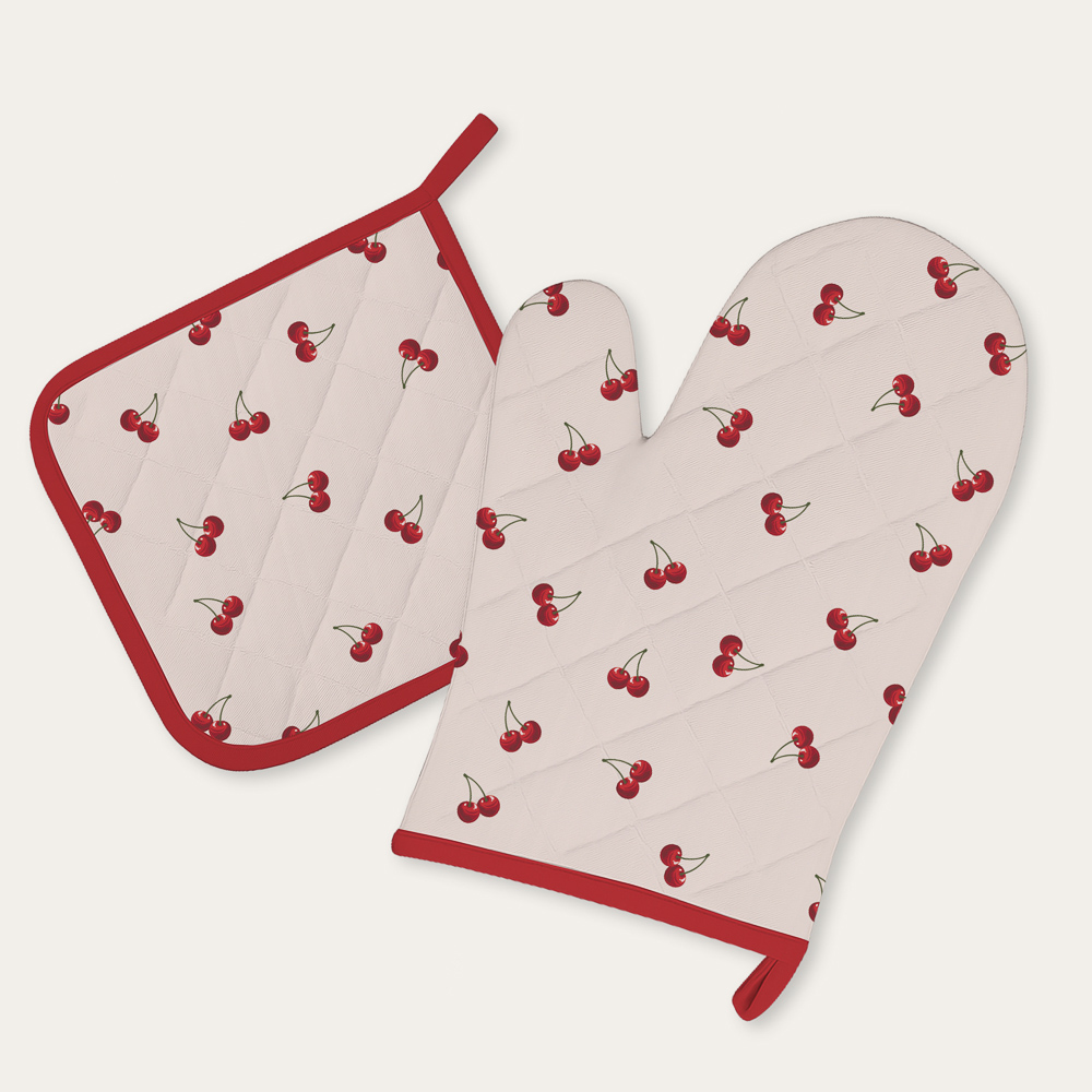 Прихватка тм PROVANCE Черри 18х18см, 100% хлопок, 2 дизайна - #1