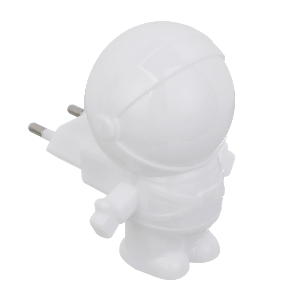 BY Светильник-ночник в розетку Космонавт светодиодный, 1Вт, 9см, 230В, пластик, белый - #2