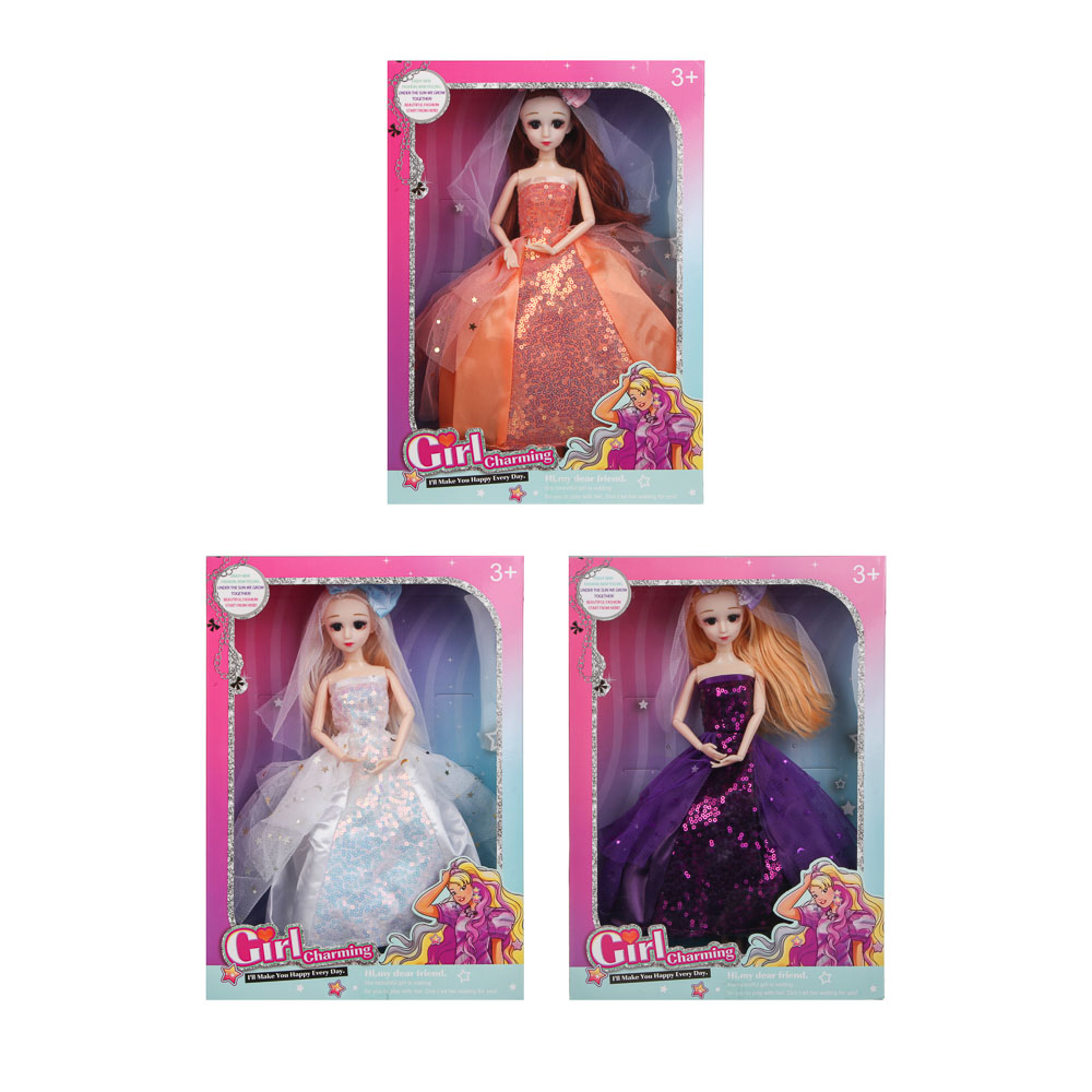 Кукла шарнирная в нарядном платье, 29 см, пластик, PVC, тм ИГРОЛЕНД - #3