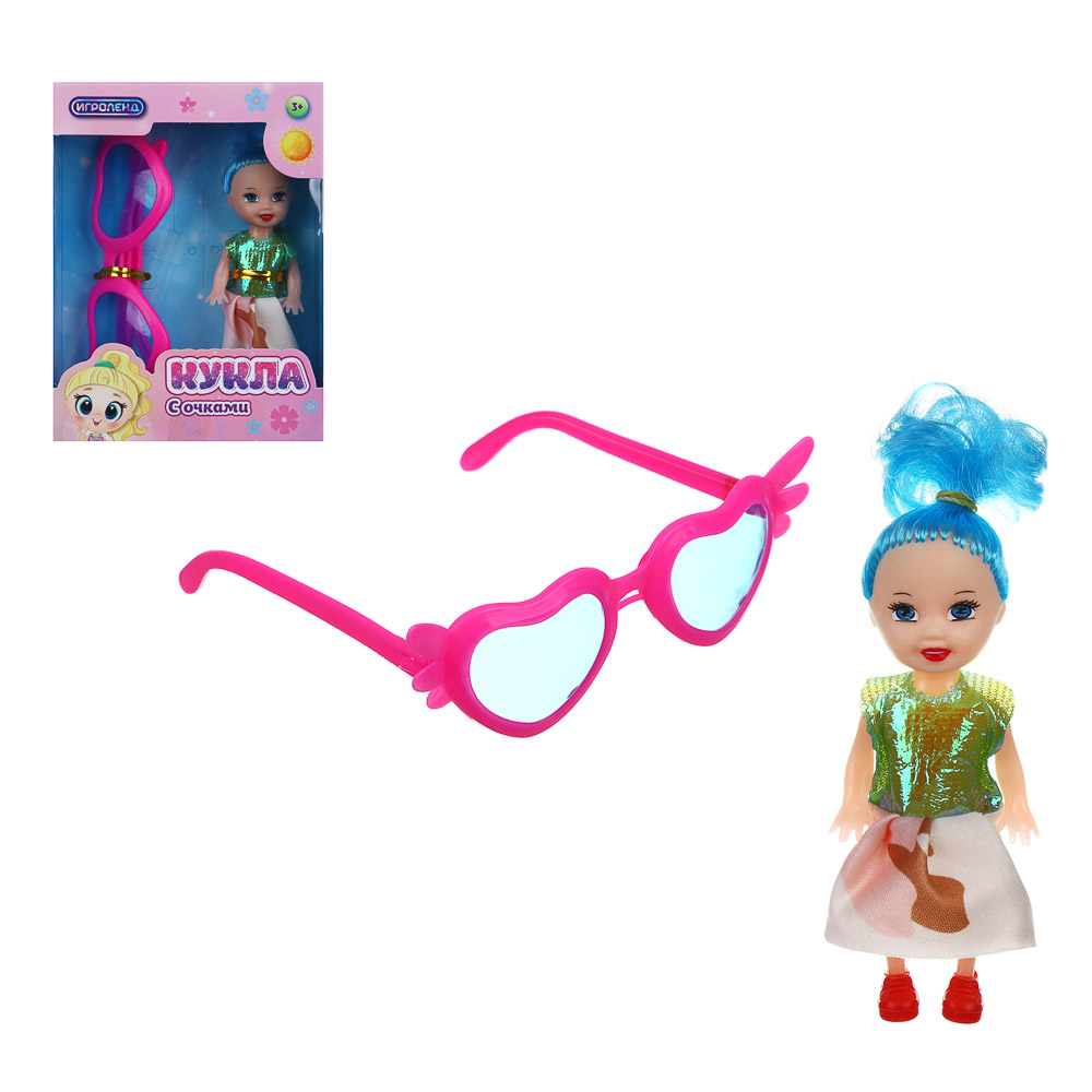 ИГРОЛЕНД Кукла с очками, PVC, PP, ABS, 10,5х4х14 см, 2 диз. - #1