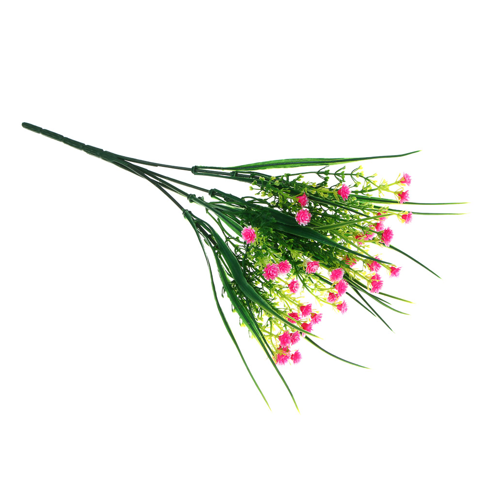 LADECOR Букет искусственных цветов зелень с цветами, 30 см, пластик, 4 цвета - #2