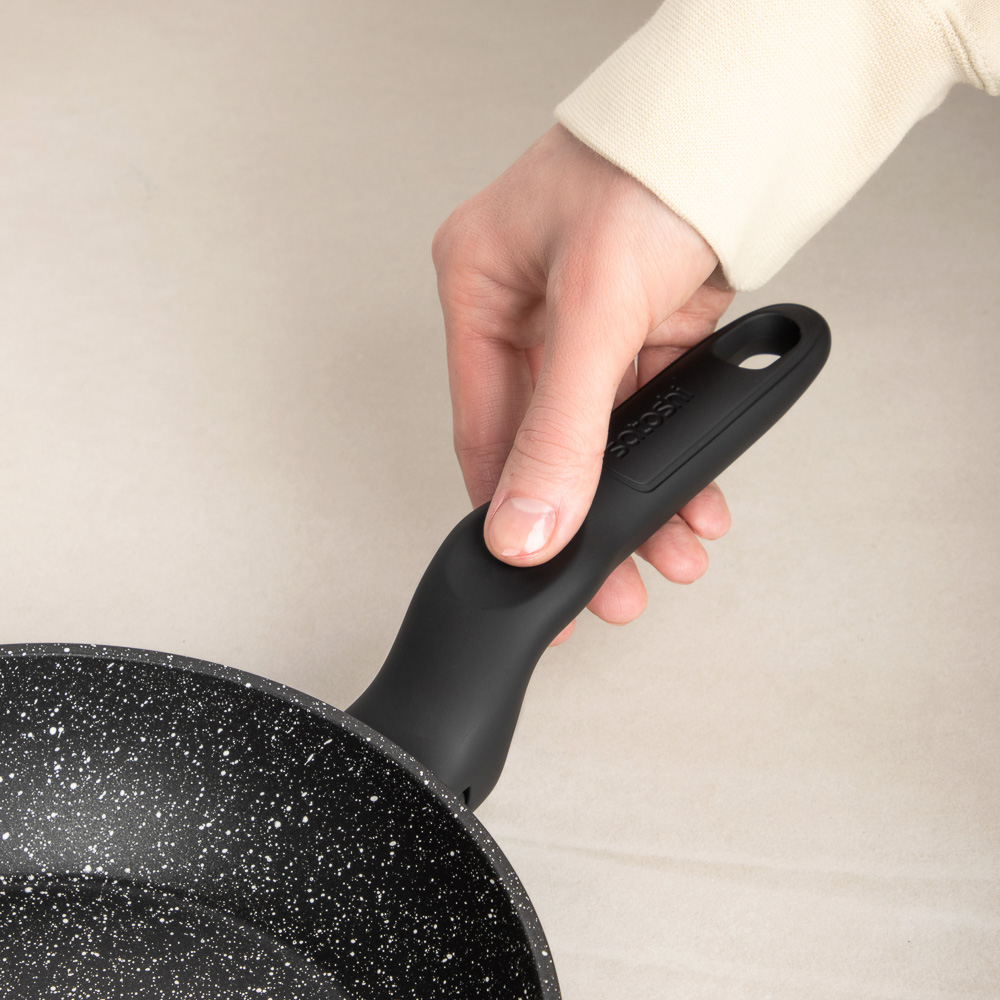 SATOSHI Стоун Набор сковород литых 3пр., d20, 24, 28см, антипригарное покрытие Мрамор - #13