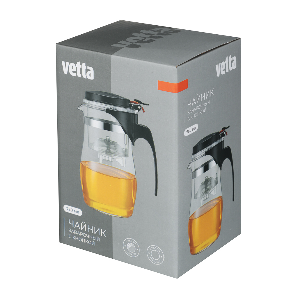 Чайник заварочный с кнопкой тм VETTA 750 мл, стекло - #6