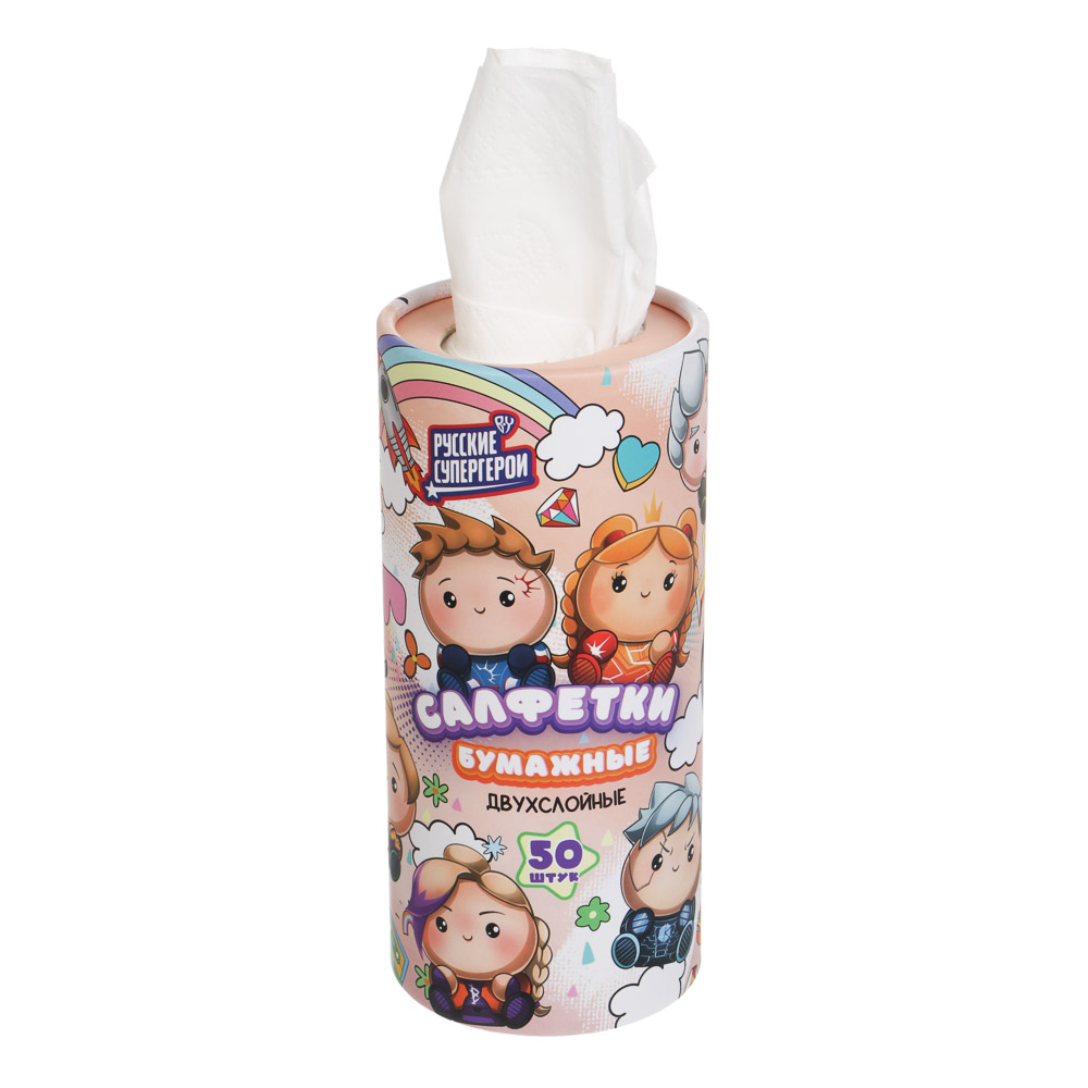 BY Русские Супергерои Салфетки 2 слоя, 50л, 13x18см - #5