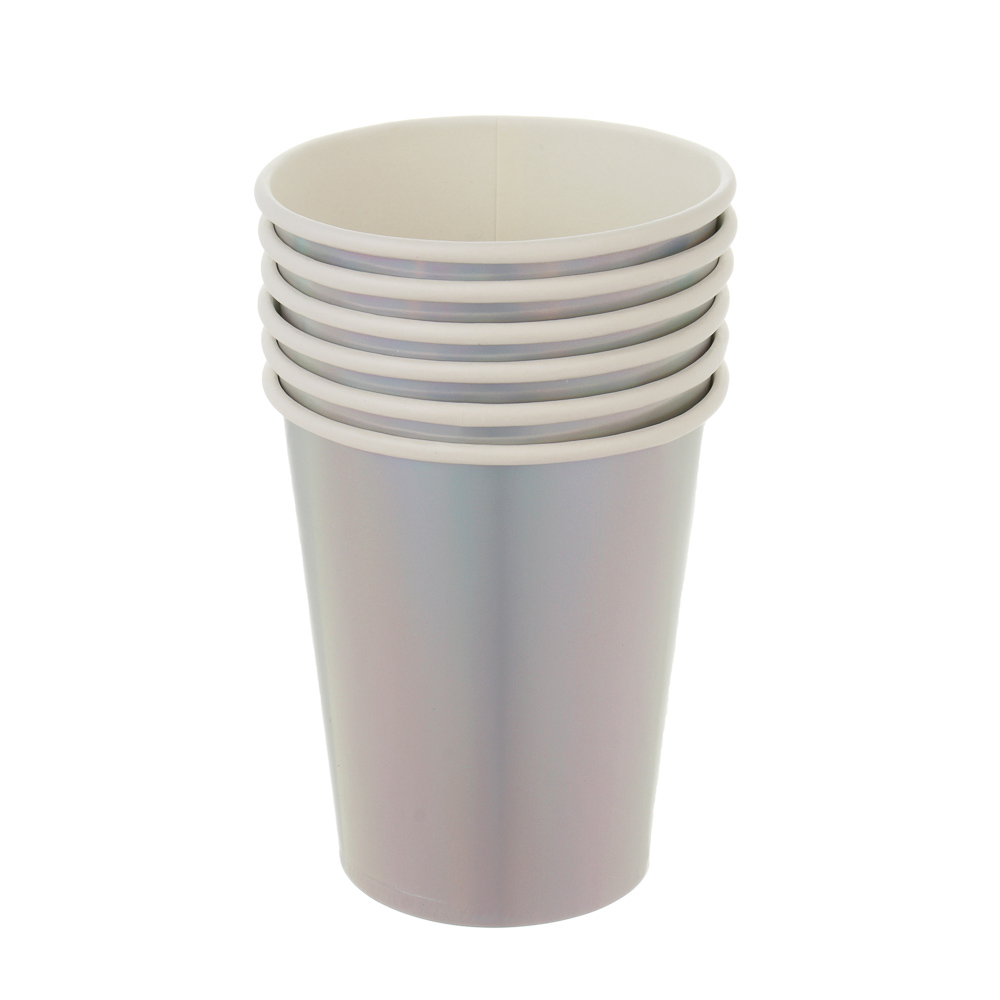 Fntastic Набор стаканов одноразовых, 6 шт, 250 мл, бумага, голография - #1