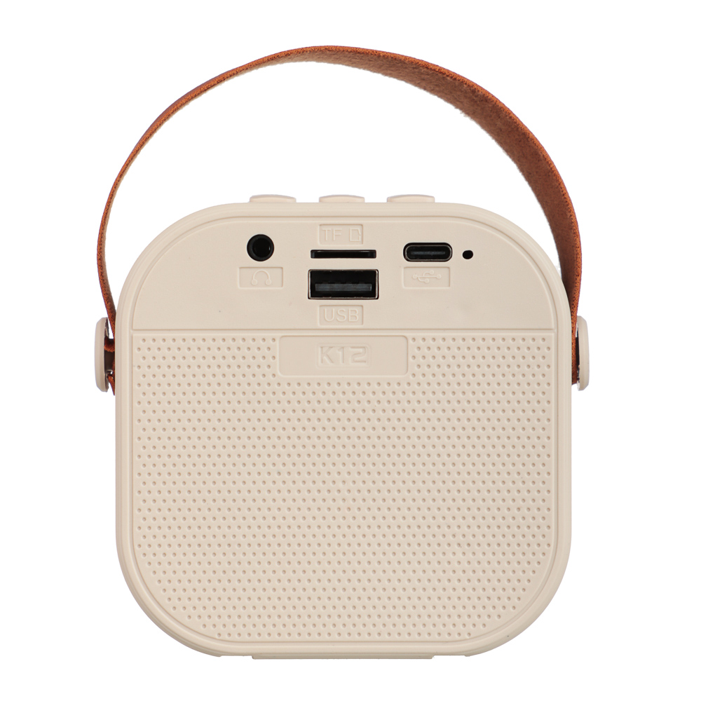 Колонка беспроводная BY Party караоке, 2 микрофона, 3Вт, 400мАч, BT5.3, USB, ВШГ 9x9x7см, белый - #9