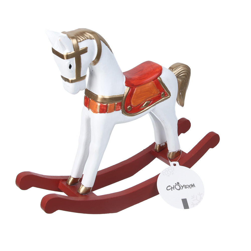 СНОУ БУМ Декоративная фигура "Лошадка-качалка" 22x26,5x6,3см, дерево - #8