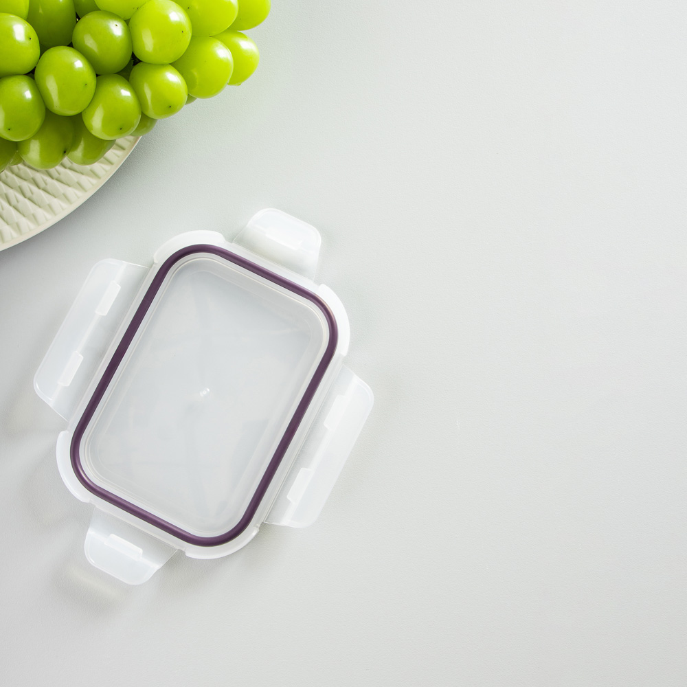 VETTA Набор контейнеров для продуктов на защелках 3пр, 370мл, 600мл, 1000мл, жаропрочное стекло - #12