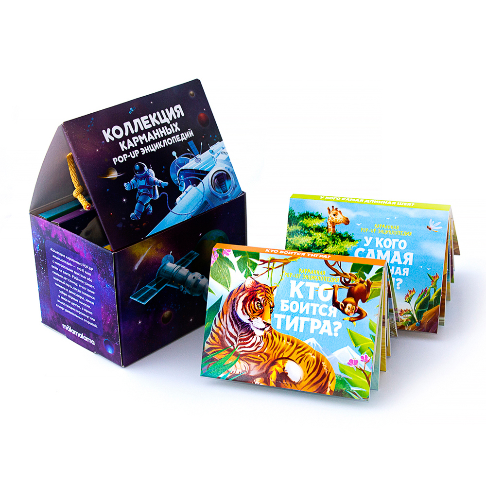 Набор 6 книг "Карманная POP-UP энциклопедия, 12х8,5х8,5 см, картон, 10 стр., 2 дизайна - #3