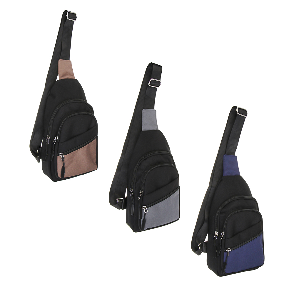 Сумка слинг тм ЮL Колорблок, полиэстер, 30х17см, 3 цвета - #1