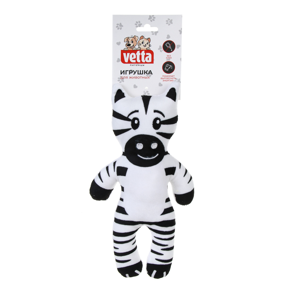 VETTA Игрушка для домашних животных, ПЭ, 14,5х24 см, зебра - #5