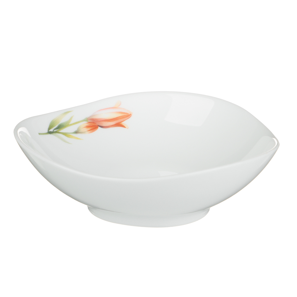 MILLIMI Лилия Салатник, опаловое стекло, 400мл, 15х6см, треугольная форма - #1