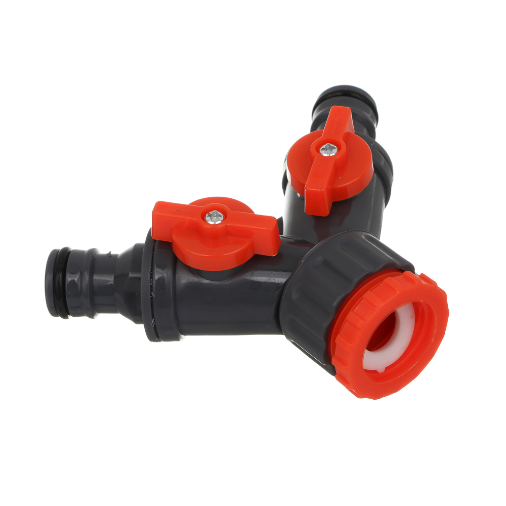 INBLOOM Разветвитель 2-х канальный, штуцерный, 3/4'-1/2', регулируемый, пластик - #3