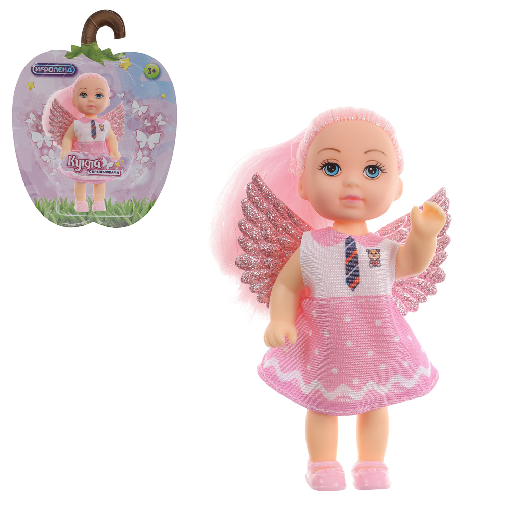 ИГРОЛЕНД Кукла с крылышками и цветн.волосами, 11 см, ABS, PVC, полиэстер, 13,5х4,5х18 см, 6 дизайнов - #15