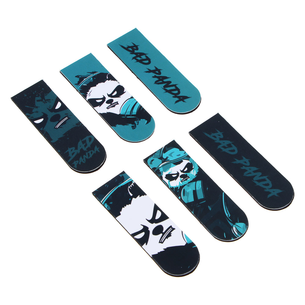 Магнитные закладки, 6 шт., "Мотоспорт/Бэд Панда", 12x1,9см, размер упаковки 18,3x10,3см - #3