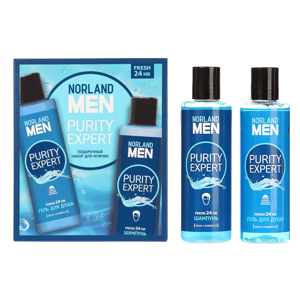 Подарочный набор мужской NORLAND MEN Purity expert:Гель для душа 200мл+шампунь 200мл - #1
