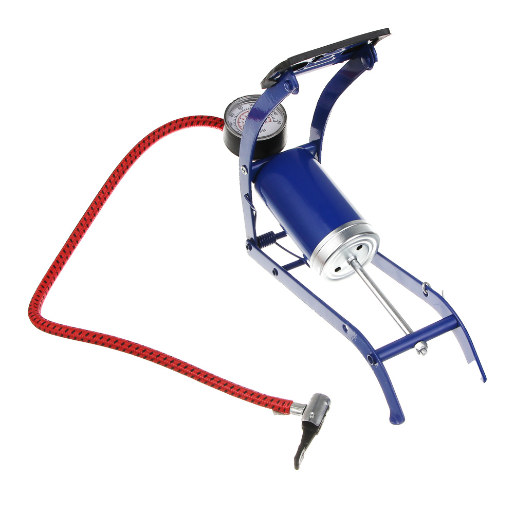 Насос ножной с манометром, тм BY SPORT, 22x9см, металл - #8