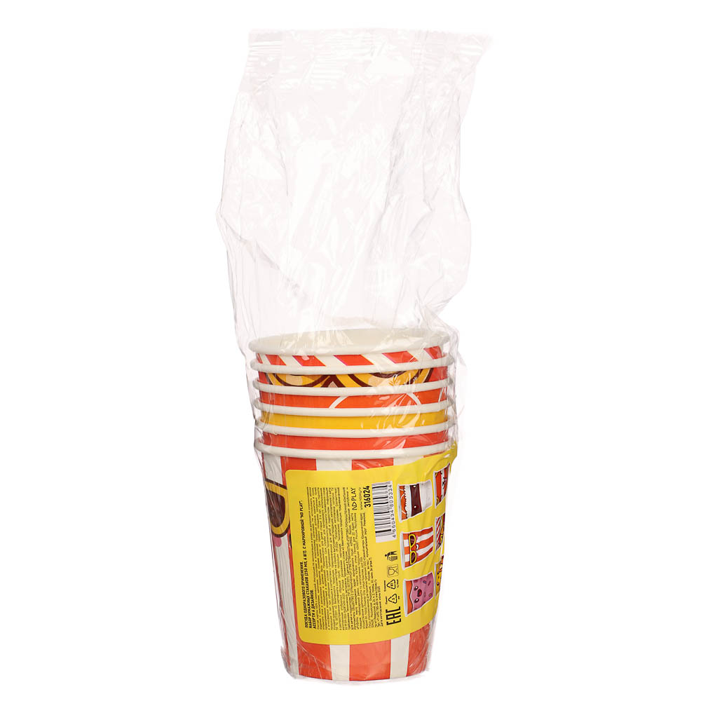 Набор бумажных стаканов Ожившая еда, 6 шт*250 мл - #5