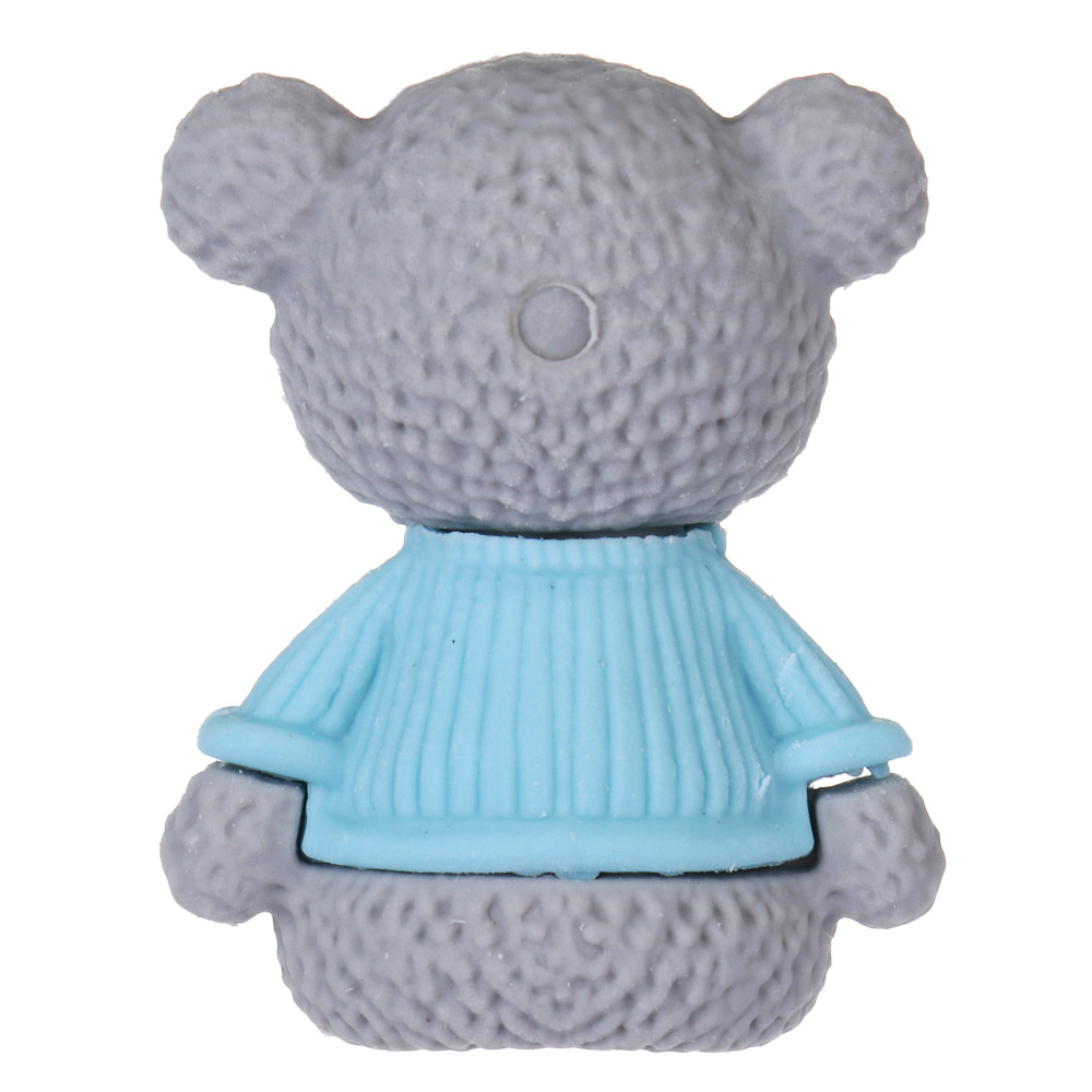 Ластик фигурный в форме медвежонка, 3,9х3х1,6см, ТПР, 3 дизайна - #5