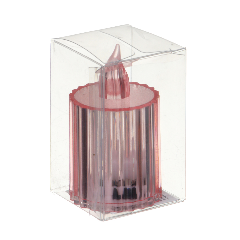 Светильник декор. в виде свечи с LED-подсветкой, 1 режим, полистирол, 3,6х6,5 см, 3хAG10,4цв.,арт.1 - #8