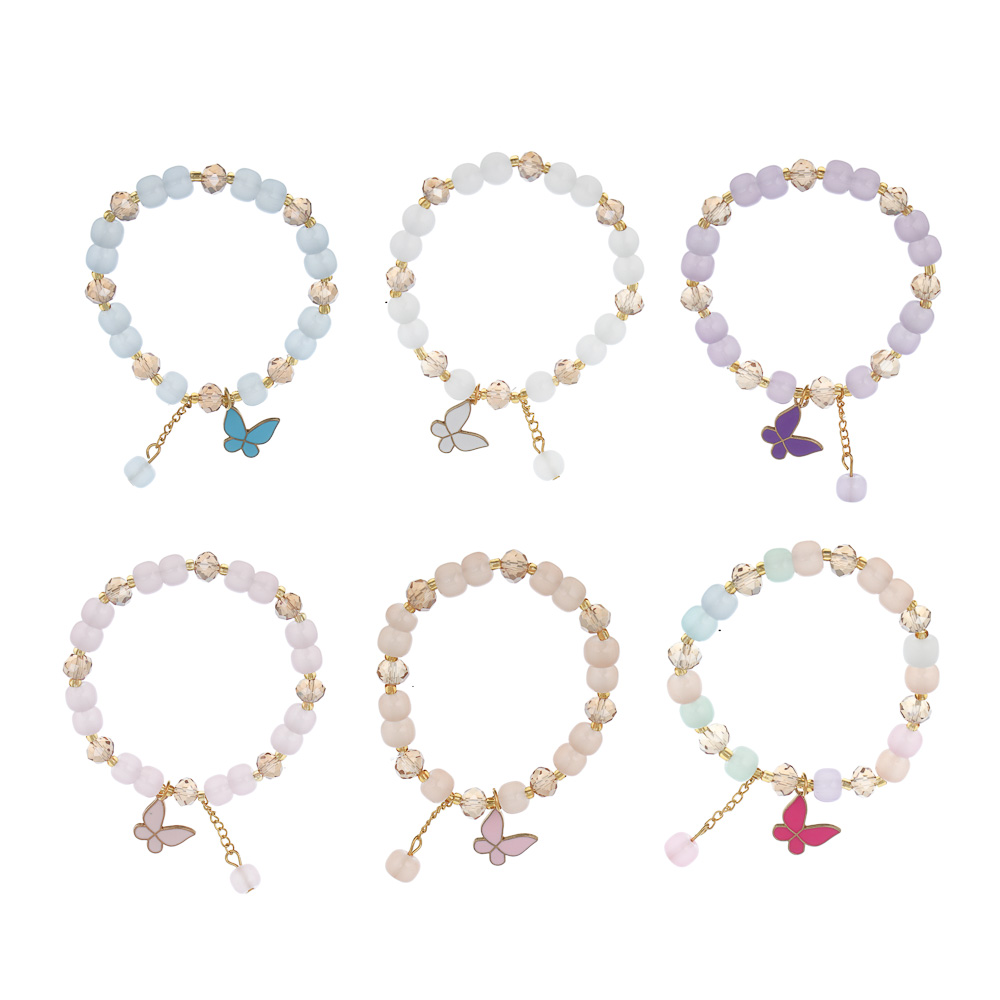 ЮНИLOOK Браслет с декором, d7см, d бусин 0,8мм, 6 цветов, стекло, #2 - #1