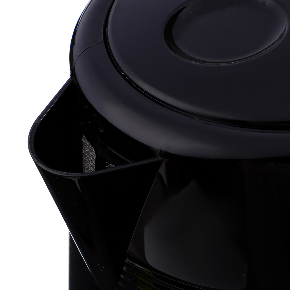 LEBEN Чайник электрический 1,7л, 1850Вт, скрытый нагр. элемент, рифлёный черный пластик. - #3